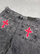 Bermudas Jeans Baggy - Tamanho 42.