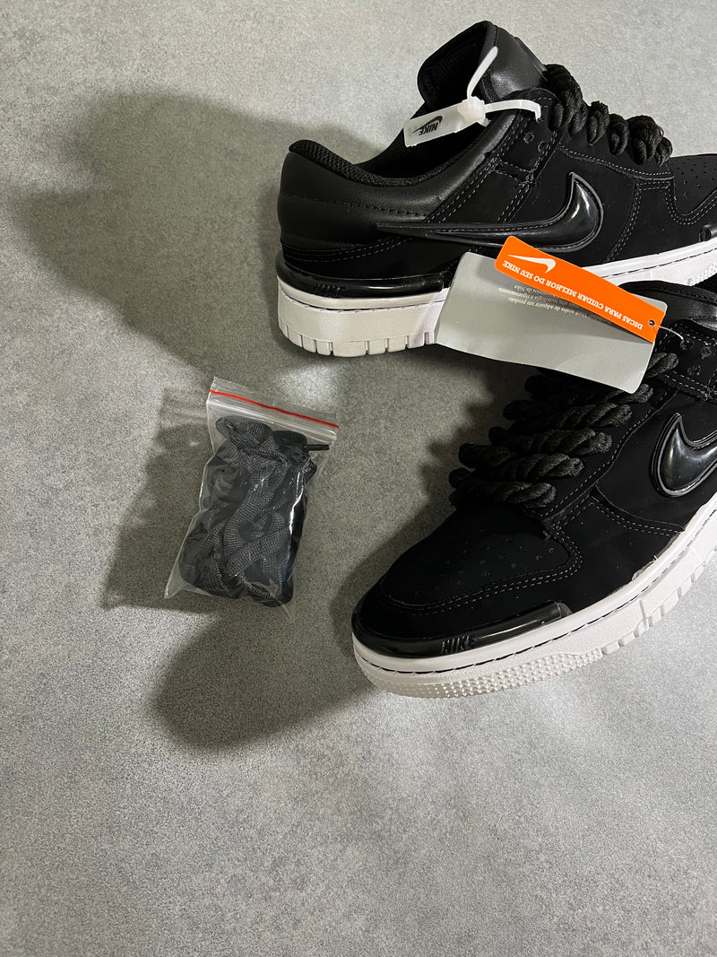 Dunk Low Pro “TWIST” Black - Tamanho 38. (ACOMPANHA +1 CADARÇO)